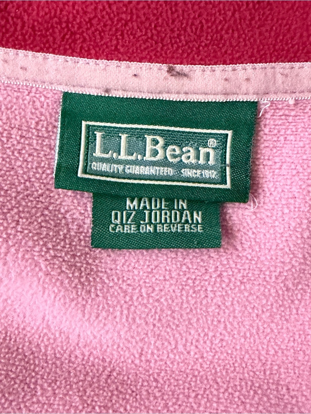 L.L. Bean Women's Hot Pink Full-Zip Fleece Jacket - Picture 4 of 4